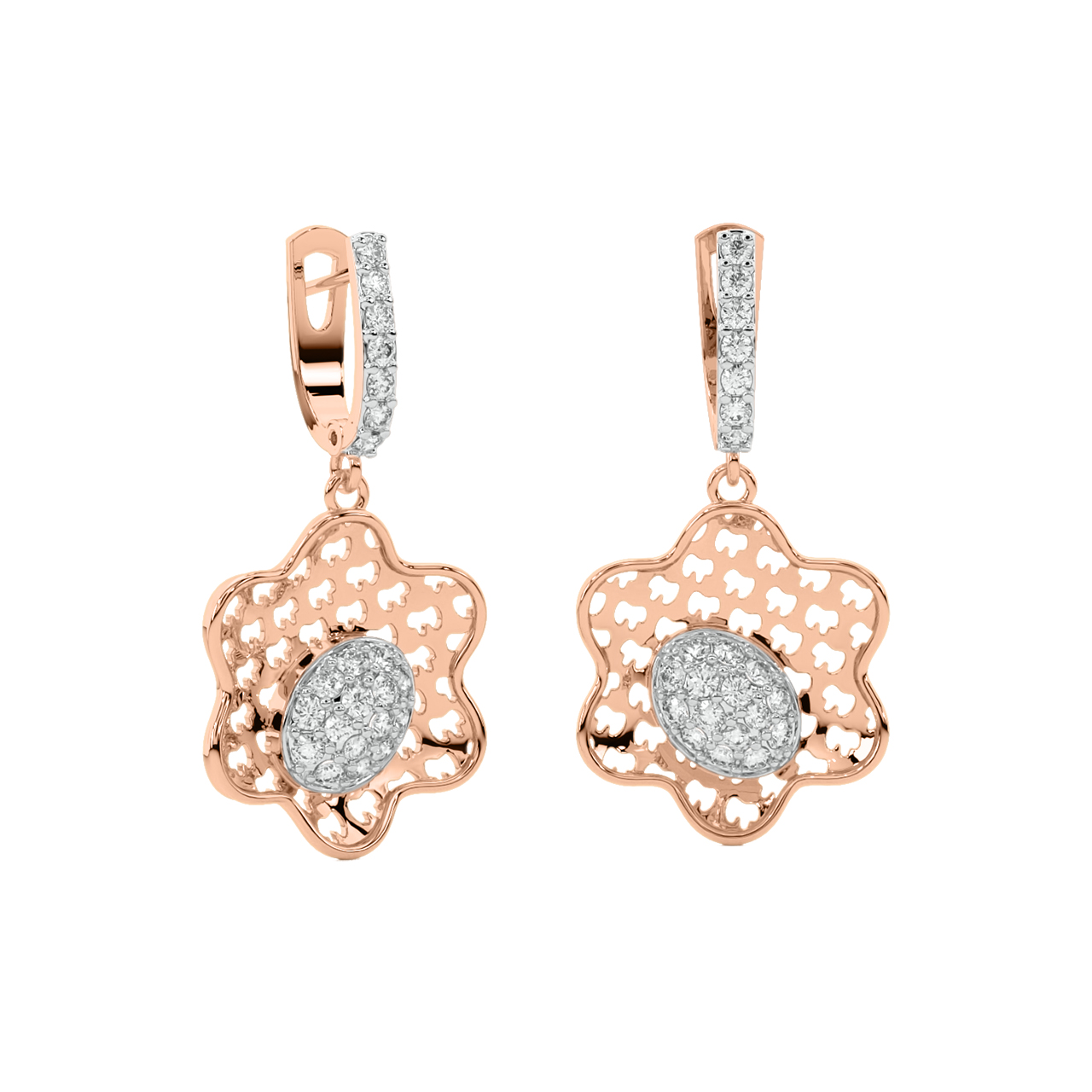 Harald Round Diamond Earrings